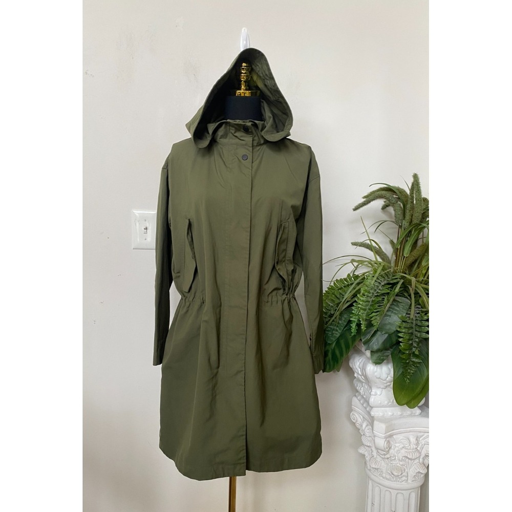 EverLane Women's Olive Green Boho Zip City Hooded Anorak Jacket Size S EUC! $228
